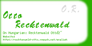 otto recktenwald business card